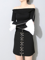 TWOTWINSTYLE plisowane mankiety damskie modne ciuchy akcesoria rozkloszowane rękawiczki Casual eleganckie nowe 2022 2